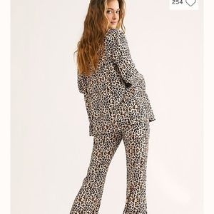 Free people lenni the label blazer bell bottom set